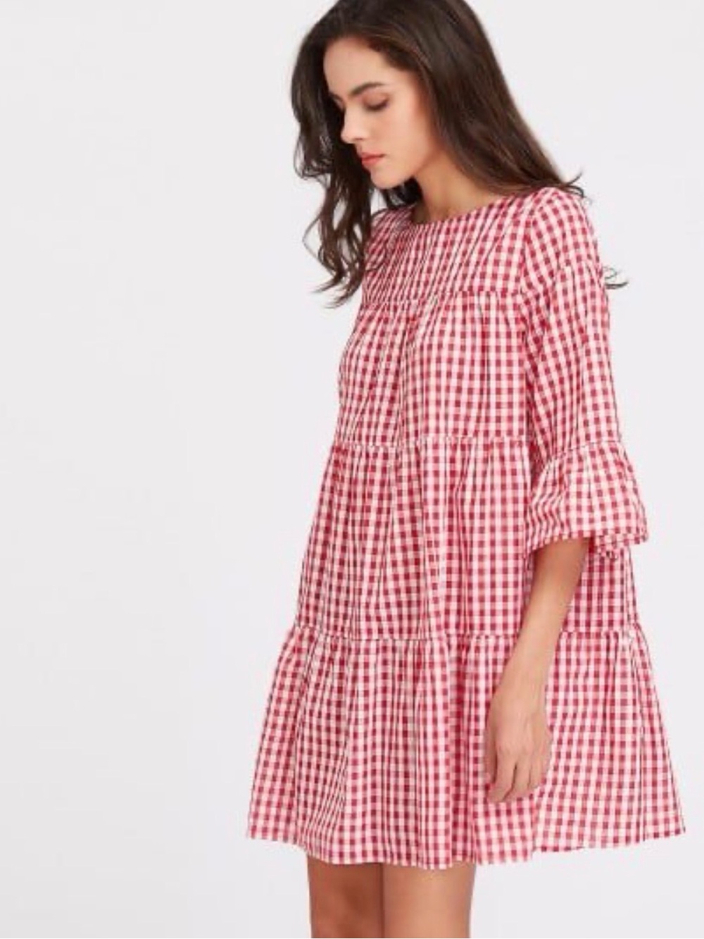 Adorable gingham cottagecore dress